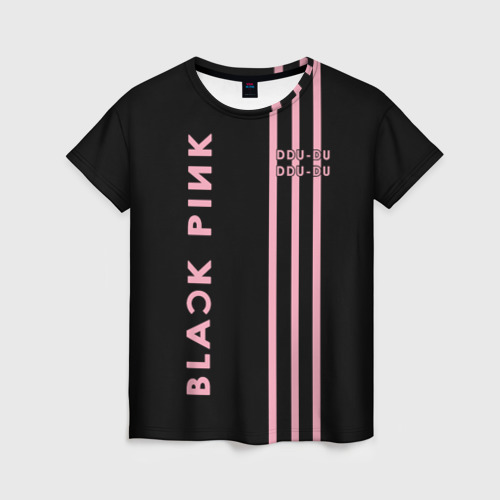 Женская футболка 3D с принтом Blackpink, вид спереди #2