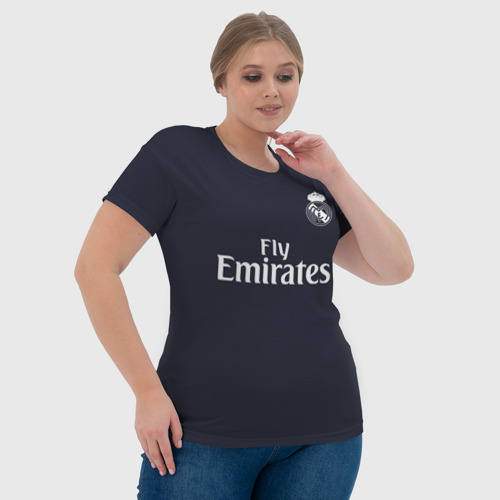 Женская футболка 3D с принтом Modric away 18-19, фото #4