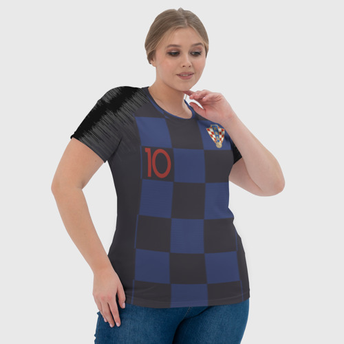 Женская футболка 3D с принтом Modric away  WC 2018, фото #4