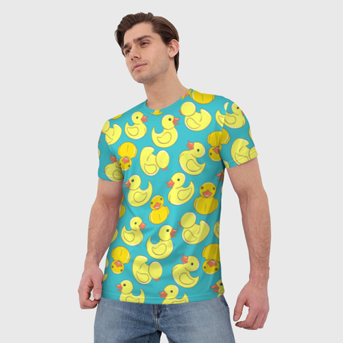 Мужская футболка 3D с принтом Duck, фото на моделе #1
