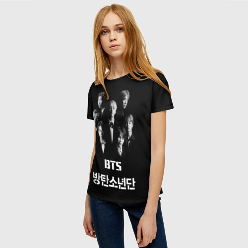 Женская 3D футболка с принтом BTS | БТС | BANGTAN BOYS, фото на моделе #1