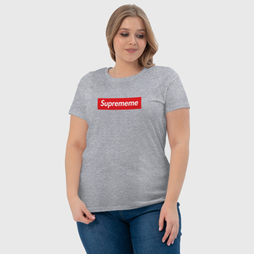 Женская футболка хлопок с принтом Suprememe, фото #4
