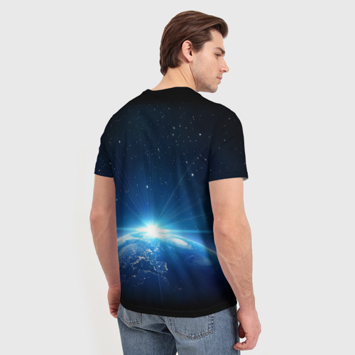 Мужская футболка 3D с принтом NASA, вид сзади #2