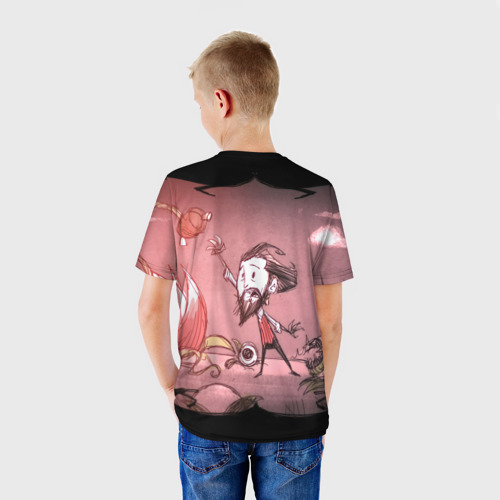 Детская 3D футболка с принтом DON`T STARVE, вид сзади #2