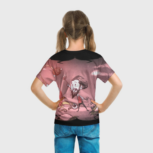 Детская 3D футболка с принтом DON`T STARVE, вид сзади #2