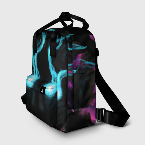 Женский рюкзак 3D с принтом Mob psycho 100 power, фото на моделе #1