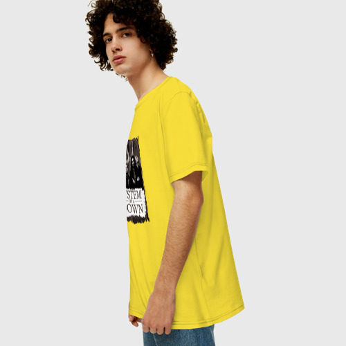 Мужская футболка хлопок Oversize с принтом System of a Down, вид сбоку #3
