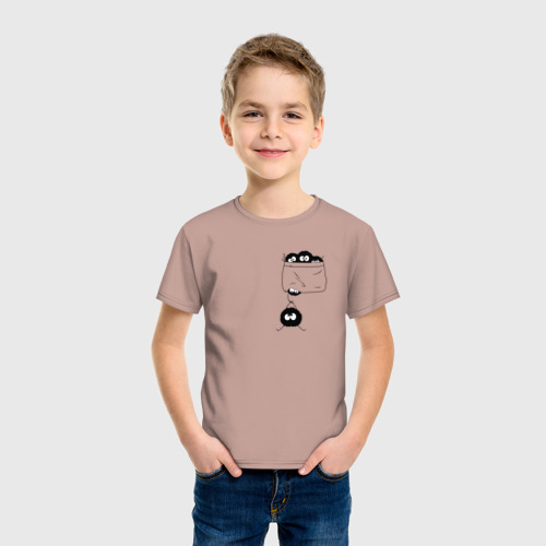 Детская футболка хлопок с принтом Тоторо, фото на моделе #1