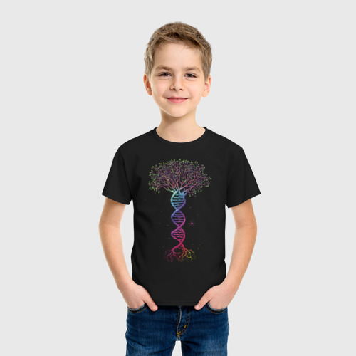 Детская футболка хлопок с принтом Дерево жизни, фото на моделе #1