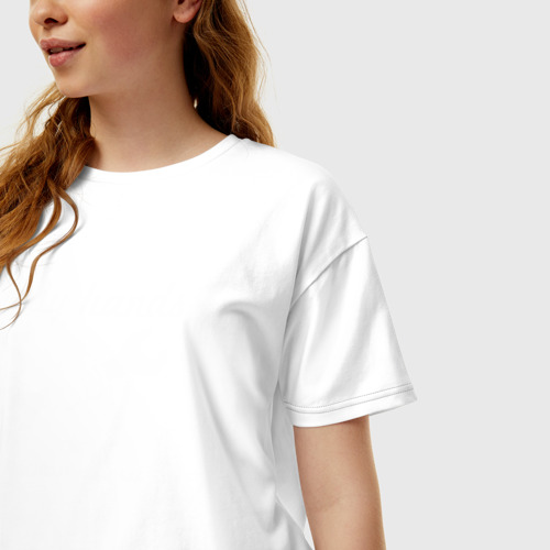 Женская футболка хлопок Oversize с принтом Грязные руки - чистые деньги, фото на моделе #1