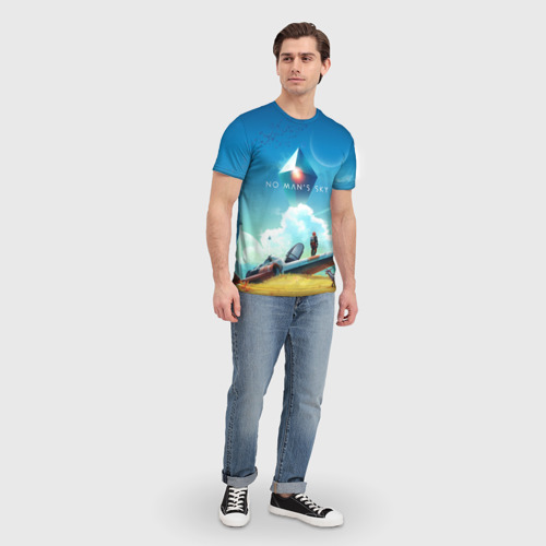 Мужская футболка 3D с принтом No Man’s Sky - Atlas Rises, вид сбоку #3