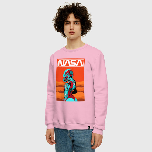 Мужской свитшот с принтом NASA, фото на моделе #1