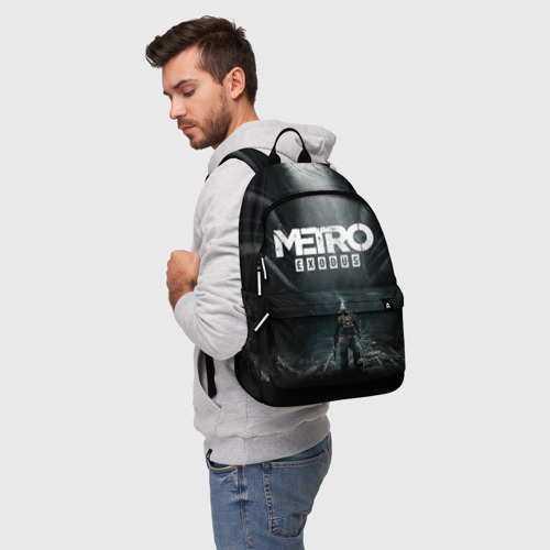 Рюкзак 3D с принтом Metro Exodus Метро исход Артём, фото на моделе #1