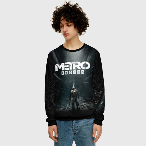 Мужской свитшот 3D с принтом Metro Exodus Метро исход Артём, фото на моделе #1