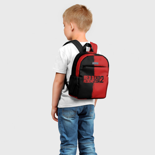 Детский рюкзак 3D с принтом RED DEAD REDEMPTION 2 | RDR2, фото на моделе #1