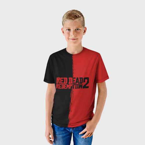 Детская футболка 3D с принтом RED DEAD REDEMPTION 2 | RDR2, фото на моделе #1
