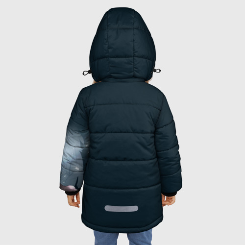 Зимняя куртка для девочек 3D с принтом Satsuriku no tenshi, вид сзади #2