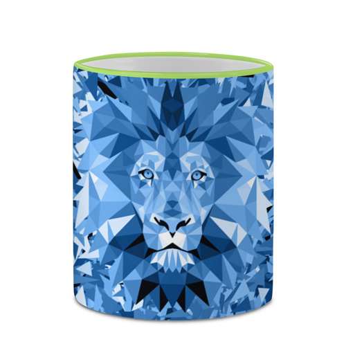 Кружка с полной запечаткой с принтом Сине-бело-голубой лев, фото #4