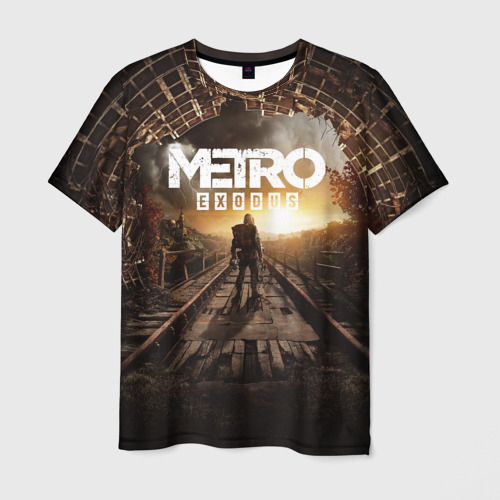 Мужская футболка 3D с принтом Metro Exodus Метро исход, вид спереди #2
