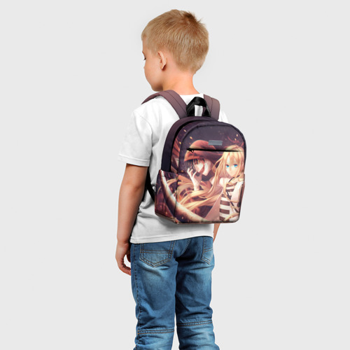 Детский рюкзак 3D с принтом Satsuriku no Tenshi, фото на моделе #1