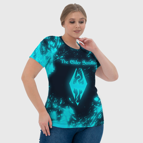 Женская футболка 3D с принтом THE ELDER SCROLLS SKYRIM | TES 5, фото #4