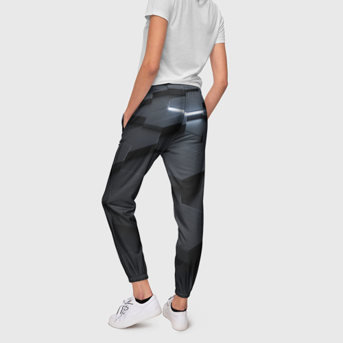 Женские брюки 3D с принтом НАНО СОТЫ, вид сзади #2
