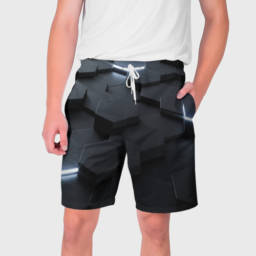 Мужские шорты 3D с принтом НАНО СОТЫ, вид спереди #2
