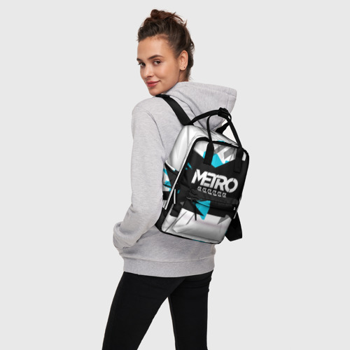 Женский рюкзак 3D с принтом Metro Exodus, вид сбоку #3