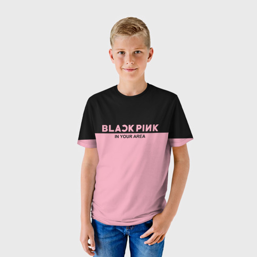 Детская футболка 3D с принтом Blackpink, фото на моделе #1