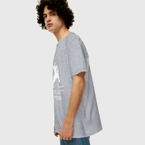 Мужская футболка хлопок Oversize с принтом Силушка богатырская, вид сбоку #3