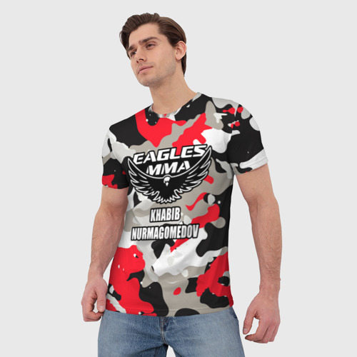 Мужская футболка 3D с принтом UFC Хабиб Нурмагомедов, фото на моделе #1