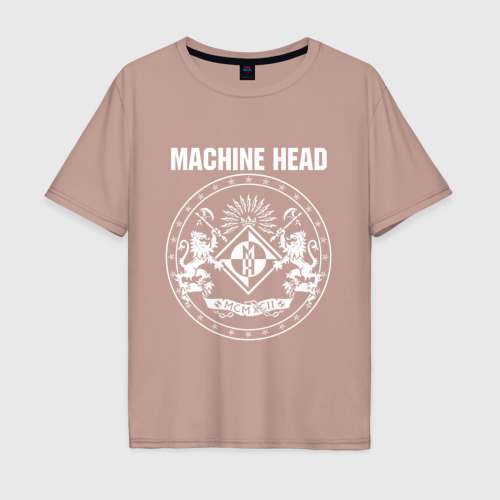 Мужская футболка хлопок Oversize с принтом Machine Head 4, вид спереди #2