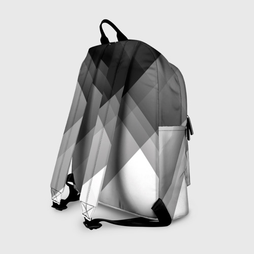 Рюкзак 3D с принтом Геометрия (серый), вид сзади #1