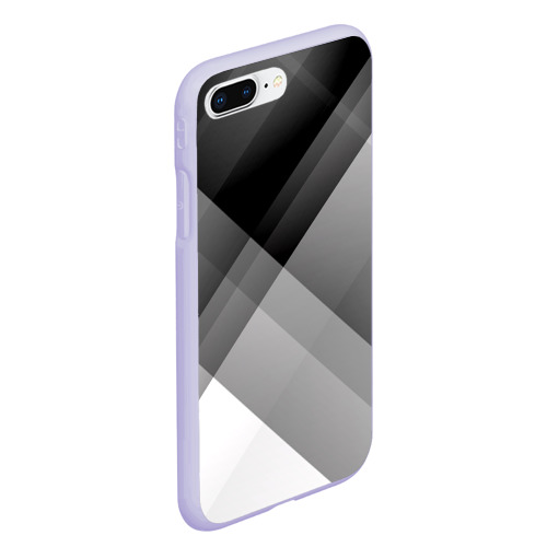 Чехол для iPhone 7Plus/8 Plus матовый с принтом Геометрия (серый), вид сбоку #3