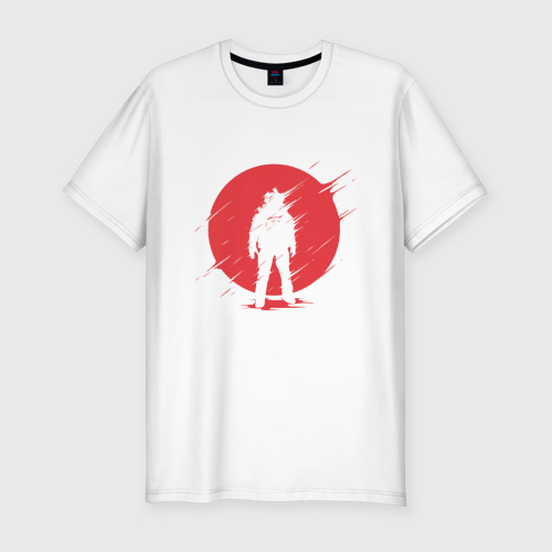 Мужская футболка хлопок Slim с принтом Космонавт, вид спереди #2