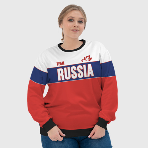 Женский свитшот 3D с принтом Team Russia, фото #4