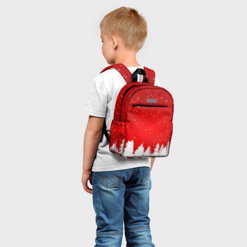 Детский рюкзак 3D с принтом Christmas pattern, фото на моделе #1