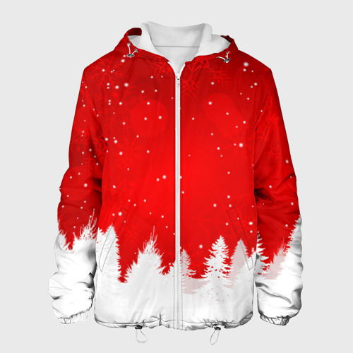 Мужская куртка 3D с принтом Christmas pattern, вид спереди #2