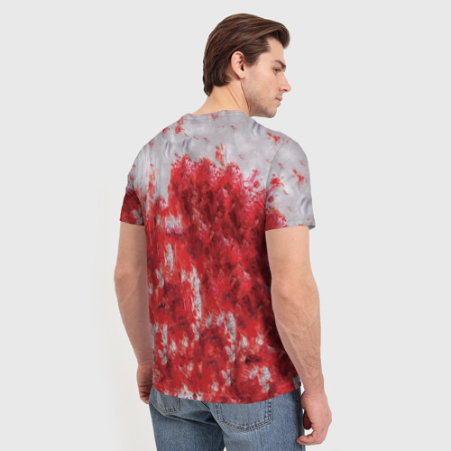 Мужская футболка 3D с принтом Кровь, вид сзади #2
