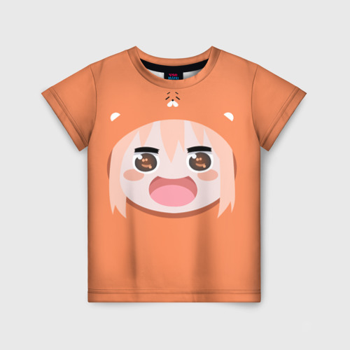 Детская футболка 3D с принтом Мордочка Умару, вид спереди #2