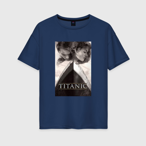 Женская футболка хлопок Oversize с принтом Титаник, вид спереди #2