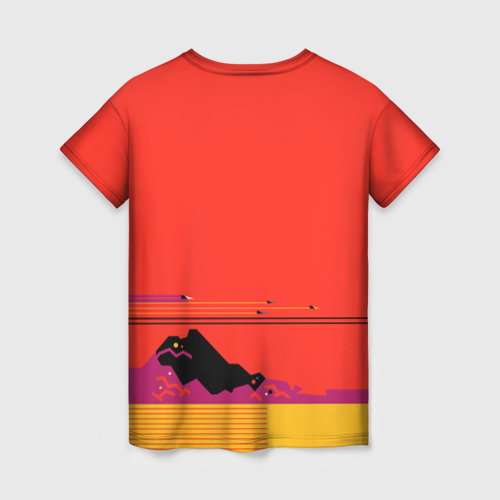Женская футболка 3D с принтом Марс, вид сзади #1