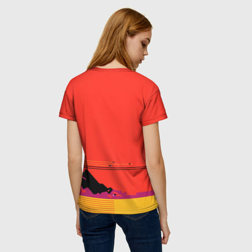 Женская футболка 3D с принтом Марс, вид сзади #2