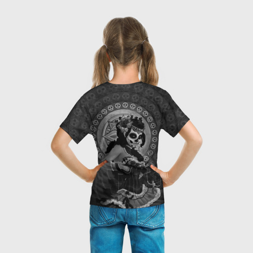 Детская футболка 3D с принтом День мёртвых, Мексика, вид сзади #2
