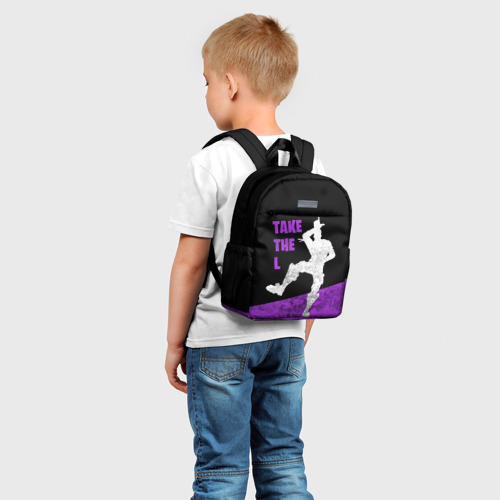 Детский рюкзак 3D с принтом Fortnite: Take The L, фото на моделе #1