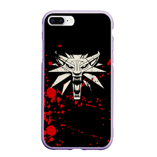 Чехол для iPhone 7Plus/8 Plus матовый с принтом The Witcher Blood, вид спереди #2