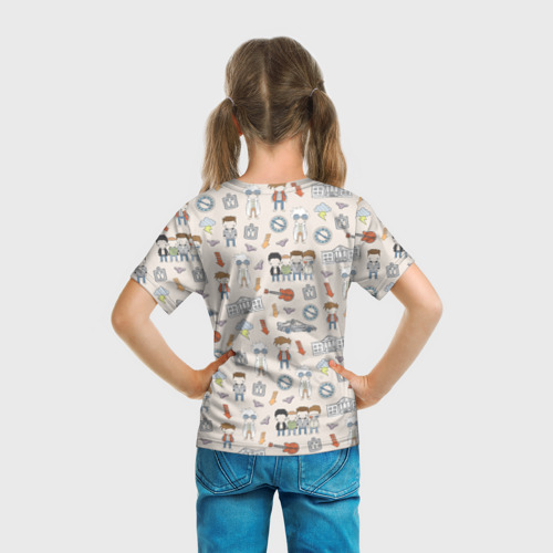 Детская футболка 3D с принтом Back to the future5, вид сзади #2