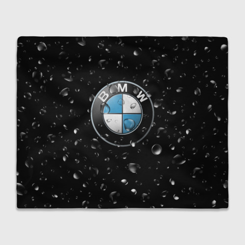 Плед 3D с принтом BMW под Дождём, вид спереди #2