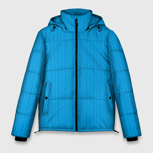 Мужская зимняя куртка 3D с принтом ФК Санкт-Петербург, вид спереди #2