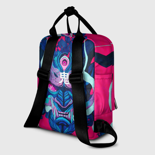 Женский рюкзак 3D с принтом Мифический зверь, вид сзади #1